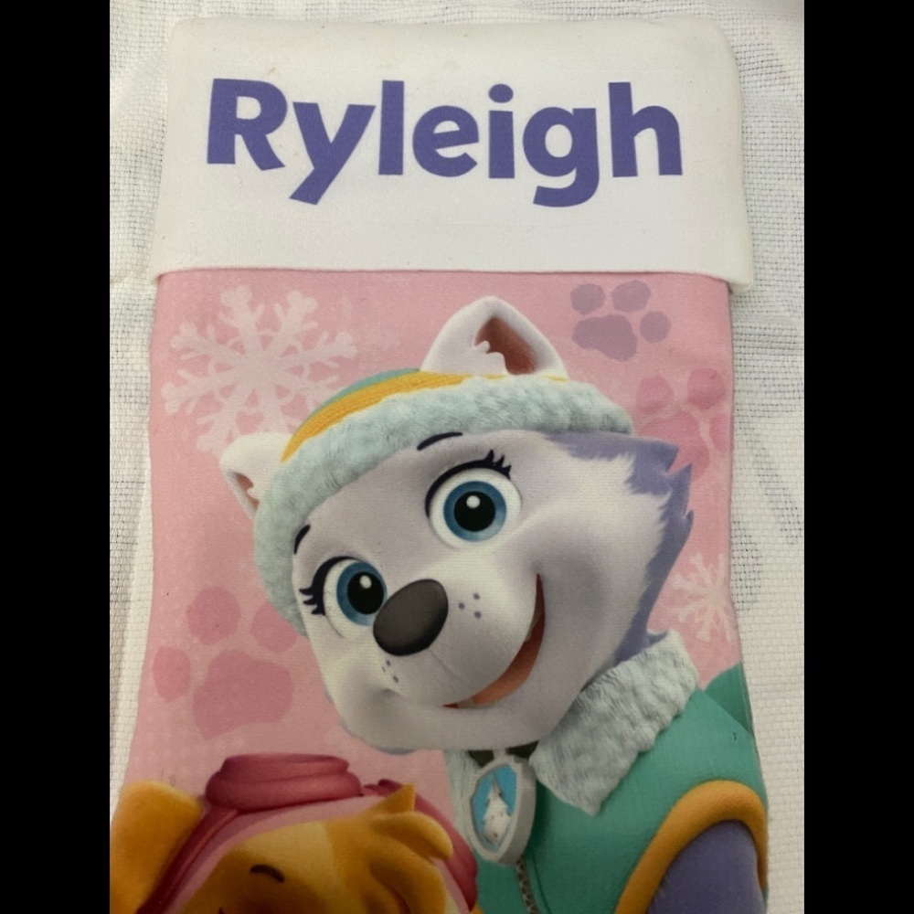 🦚2/$40 Paw 🐾 Patrol “Ryleigh” Christmas Stocking 18” Lon - Picture 2 of 6